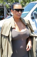 Pregnant KIM KARDASHIAN Shopping at Fred Segal in West Hollywood 07/16/2015