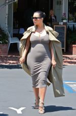 Pregnant KIM KARDASHIAN Shopping at Fred Segal in West Hollywood 07/16/2015