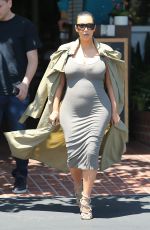 Pregnant KIM KARDASHIAN Shopping at Fred Segal in West Hollywood 07/16/2015