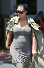 Pregnant KIM KARDASHIAN Shopping at Fred Segal in West Hollywood 07/16/2015