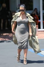 Pregnant KIM KARDASHIAN Shopping at Fred Segal in West Hollywood 07/16/2015