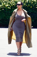 Pregnant KIM KARDASHIAN Shopping at Fred Segal in West Hollywood 07/16/2015