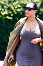 Pregnant KIM KARDASHIAN Shopping at Fred Segal in West Hollywood 07/16/2015