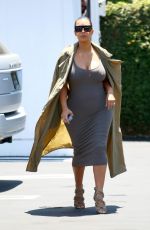 Pregnant KIM KARDASHIAN Shopping at Fred Segal in West Hollywood 07/16/2015