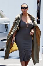 Pregnant KIM KARDASHIAN Shopping at Fred Segal in West Hollywood 07/16/2015