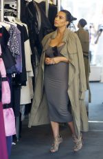 Pregnant KIM KARDASHIAN Shopping at Fred Segal in West Hollywood 07/16/2015