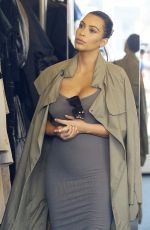 Pregnant KIM KARDASHIAN Shopping at Fred Segal in West Hollywood 07/16/2015