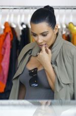 Pregnant KIM KARDASHIAN Shopping at Fred Segal in West Hollywood 07/16/2015
