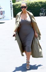 Pregnant KIM KARDASHIAN Shopping at Fred Segal in West Hollywood 07/16/2015