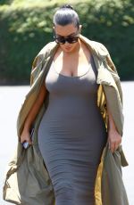 Pregnant KIM KARDASHIAN Shopping at Fred Segal in West Hollywood 07/16/2015