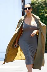 Pregnant KIM KARDASHIAN Shopping at Fred Segal in West Hollywood 07/16/2015