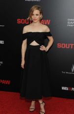 RACHEL MCADAMS at Southpaw Premiere in New York