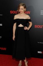 RACHEL MCADAMS at Southpaw Premiere in New York