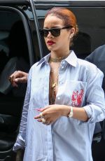 RIHANNA Out and About in New York 07/09/2015