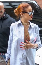 RIHANNA Out and About in New York 07/09/2015