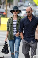 ROSIE HUNTINGTON-WHITELEY and Jason Statham Out Shopping in West Hollywood 06/27/2015