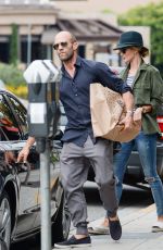 ROSIE HUNTINGTON-WHITELEY and Jason Statham Out Shopping in West Hollywood 06/27/2015