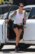 RUBY ROSE in Shorts Out for Lunch in Los Angeles 06/30/2015