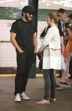RUTH WILSON at a Subway Station in West Village 06/28/2015