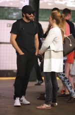 RUTH WILSON at a Subway Station in West Village 06/28/2015