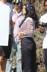 SELENA GOMEZ on the Set of a Photoshoot in Malibu 07/14/2015