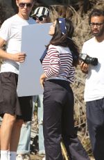 SELENA GOMEZ on the Set of a Photoshoot in Malibu 07/14/2015