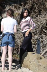 SELENA GOMEZ on the Set of a Photoshoot in Malibu 07/14/2015