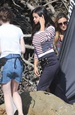 SELENA GOMEZ on the Set of a Photoshoot in Malibu 07/14/2015