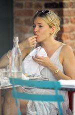 SIENNA MILLER Out for Lunch in New York 07/22/2015