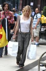 SIENNA MILLER Out Shopping in New York 07/21/2015
