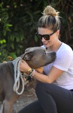 SOPHIA BUSH Out Walking with Her Dog in Los Angeles 07/07/2015