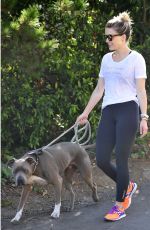 SOPHIA BUSH Out Walking with Her Dog in Los Angeles 07/07/2015