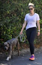 SOPHIA BUSH Out Walking with Her Dog in Los Angeles 07/07/2015