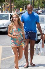 SYLVIE MEIS and Maurice Momo Mobetie Out and About in Ibiza 07/29/2015