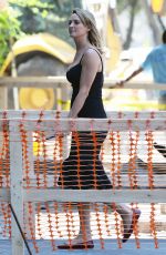 UMA THURMAN on the Set of The Brits Are Coming in New York 07/22/2015