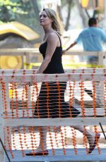 UMA THURMAN on the Set of The Brits Are Coming in New York 07/22/2015