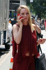 UMA THURMAN on the Set of The Brits Are Coming in New York 07/29/2015