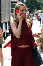 UMA THURMAN on the Set of The Brits Are Coming in New York 07/29/2015