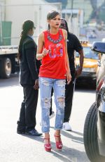 ZENDAYA COLEMAN in Ripped Jeans Out in New York 07/22/2015