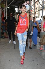 ZENDAYA COLEMAN in Ripped Jeans Out in New York 07/22/2015