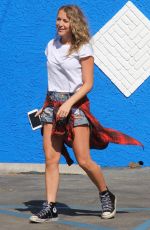 ALEXA VEGA in Jeans Shorts at DWTS Studio in Hollywood 08/27/2015
