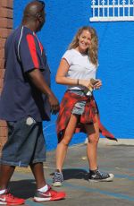ALEXA VEGA in Jeans Shorts at DWTS Studio in Hollywood 08/27/2015