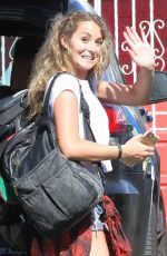 ALEXA VEGA in Jeans Shorts at DWTS Studio in Hollywood 08/27/2015