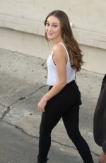 ALYCIA DEBNAM-CAREY Arrives at Jimmy Kimmel Live 08/27/2015