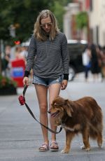 AMANDA SEYFRIED and Her Dog Finn Out in New York 08/27/2015