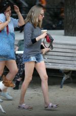 AMANDA SEYFRIED and Her Dog Finn Out in New York 08/27/2015