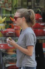 AMANDA SEYFRIED in Jeans Shorts Out in New York 08/12/2015