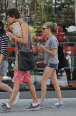 AMANDA SEYFRIED in Jeans Shorts Out in New York 08/12/2015