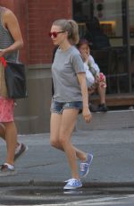 AMANDA SEYFRIED in Jeans Shorts Out in New York 08/12/2015