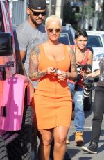 AMBER ROSE Out and About in Hollywood 07/29/2015